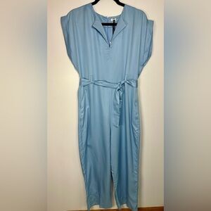 1 People Blue TENCEL Jumpsuit | Size Large (10) Sustainable Chic